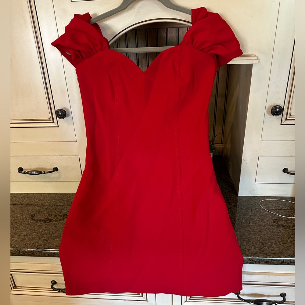 Like new Zara red cocktail mini dress sz S homecoming formal